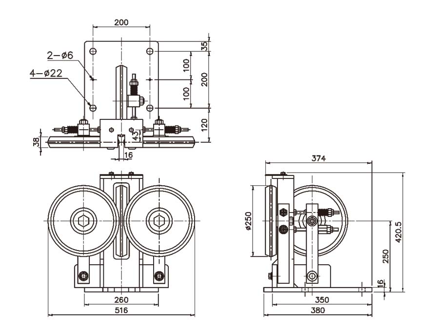 高速ローラーガイドシュー A-24K250